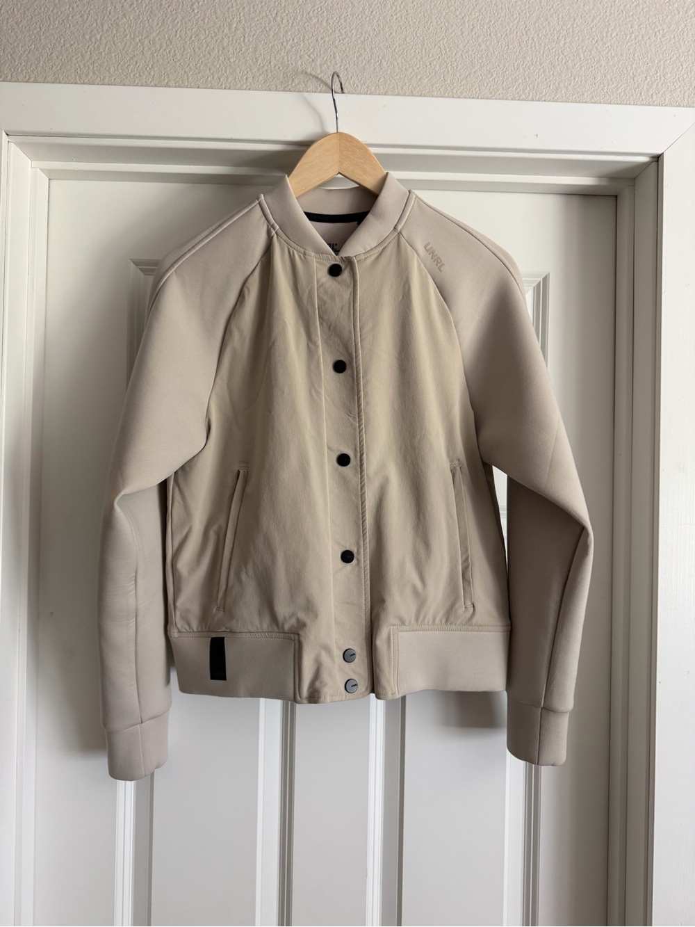 Light Beige Bomber Jacket by UNRL